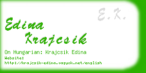 edina krajcsik business card